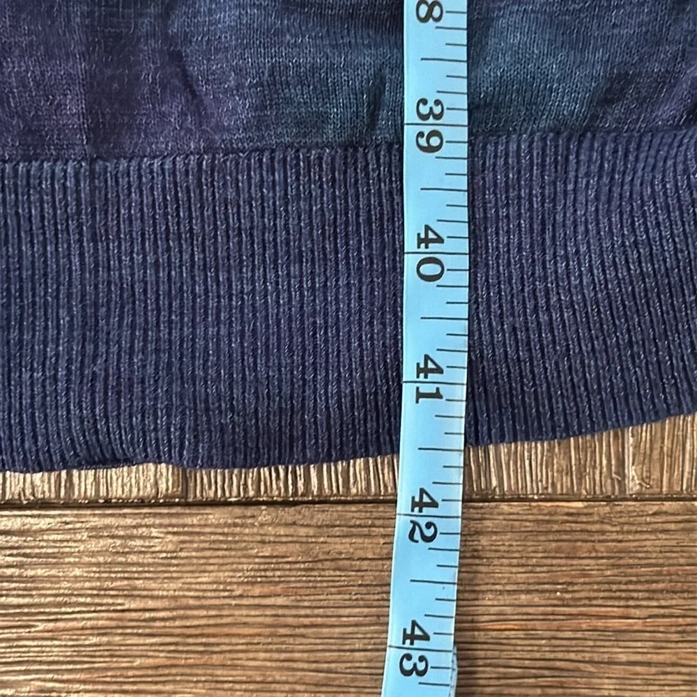 Torrid Space-Dye Duster V-Neck Button-Front Sweater Blue - Picture 16 of 16
